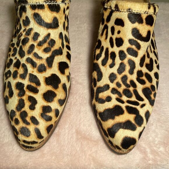 Crown Vintage Morrison Leopard Print Calf Hair Booties sz 9 - Picture 3 of 7